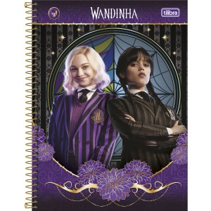 Caderno 1 Matéria Universitário Espiral Wandinha Tilibra Connect