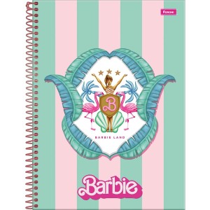 Caderno 10 Matérias Universitário Espiral Barbie - Foroni
