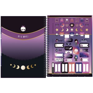 Caderno 10 Matérias Universitário Espiral Plush Poison - Tilibra