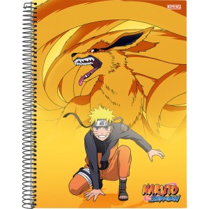 Caderno 1 Matéria Universitário Espiral Naruto - São Domingos