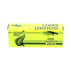 Grampos Cobreados 26/6- 5000 Unidades - Golden Kraft