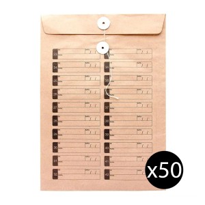 Envelope Vai-Vem Kraft 250x353mm Kit com 50 unidades - Scrity