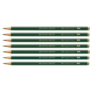 Kit Lápis Grafite 9000 Sextavado C/ 7 - Faber-Castell