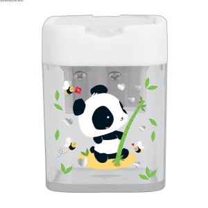 Apontador 2 Furos com Depósito Panda Sortido - Tilibra