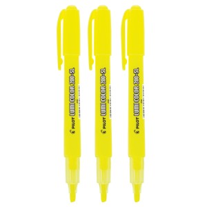 Caneta Marca-Texto Lumi Color Amarela Kit com 3 Unidades - Pilot