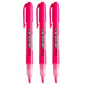 Caneta Marca Texto Lumi Color Rosa Kit com 3 Unidades - Pilot