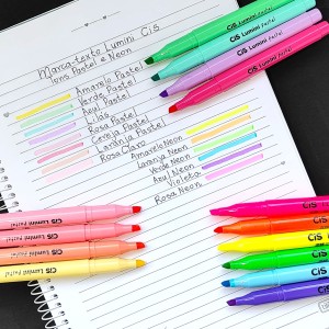 Caneta Marca-Texto Lumini Laranja Neon - Cis