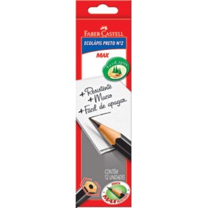Lápis Grafite Nº2 Max Sextavado Caixa c/ 12 Un. -  Faber-Castell