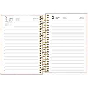 Agenda Executiva Espiral Diária 12,9 x 18,7 cm Spot Feminina 2025 - Tilibra