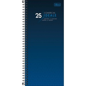 Agenda Executiva Espiral Diária 11,9 x 27,5 cm Comercial Ideale 2025 - Tilibra