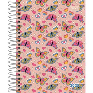 Agenda Espiral Diária 11,7 x 16,4 cm Pepper Feminina 2025 - Tilibra