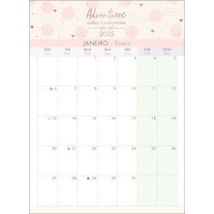 Calendário de Mesa Planner 13,8 x 19 cm Soho 2025 - Tilibra