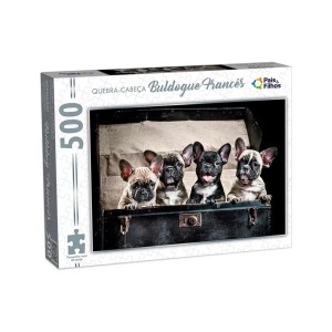 Quebra-cabeça 500 Peças Buldogue Francês - Pais e Filhos