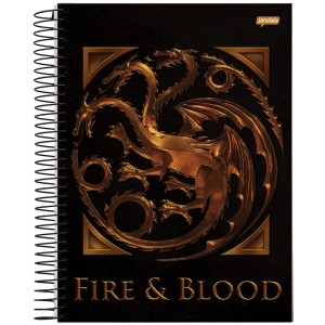 Caderno 1 Matéria Universitário Espiral House of the Dragon - Jandaia