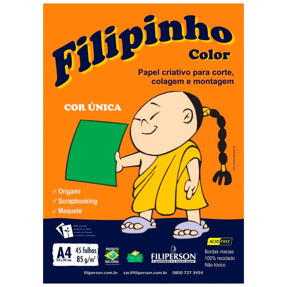 Papel Criativo Filipinho Color - Verde - A4