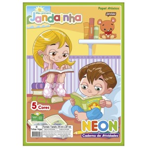 Papel Criativo Jandainha Neon - A4 - 5 Cores