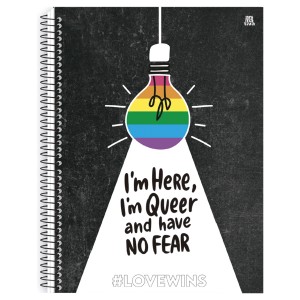 Caderno 10 Matérias Universitário Espiral #LoveWins - Animativa