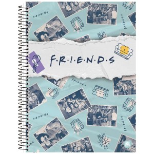 Caderno 1 Matéria Universitário Espiral Friends - Animativa