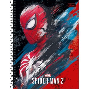 Caderno 1 Matérias Universitário Espiral Spider-Man 2 Game Connect - Tilibra