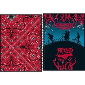 Caderno 10 Matérias Universitário Espiral Stranger Things Connect - Tilibra