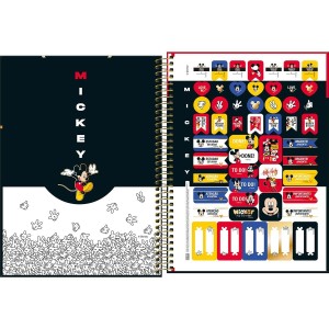 Caderno 1 Matéria Universitário Espiral Mickey - Tilibra