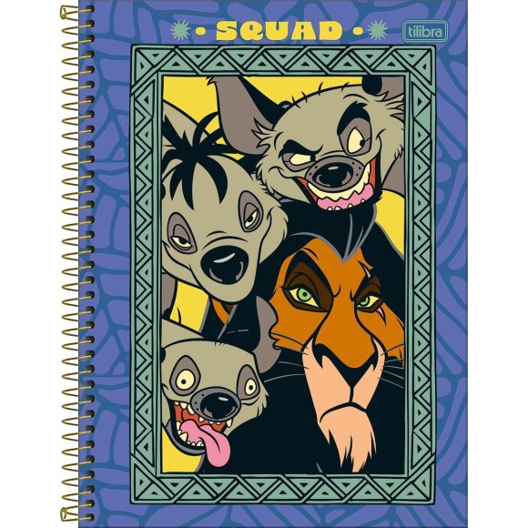 Caderno 1 Matéria Universitário Espiral O Rei Leão Connect - Tilibra