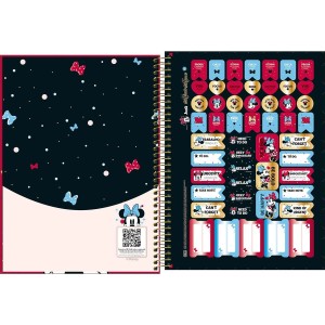 Caderno 10 Matérias Universitário Espiral Minnie Mouse - Tilibra