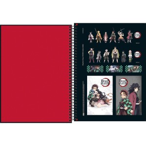 Caderno 10 Matérias Universitário Espiral Demon Slayer - Tilibra