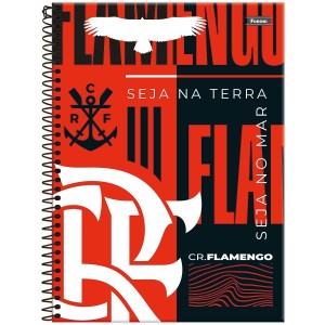 Caderno 1 Matéria Universitário Espiral Flamengo - Foroni