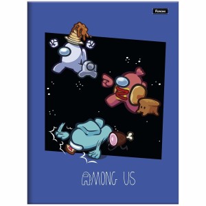 Caderno Brochurão Capa Dura Among Us 80 Folhas - Foroni