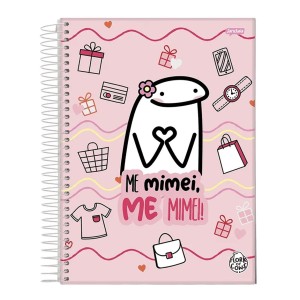 Caderno 10 Matérias Universitário Espiral Flork Me Mimei - Jandaia