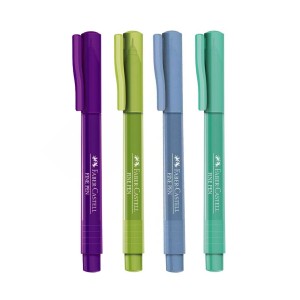 Caneta Fine Pen 0.4mm Kit com 4 cores - Faber-Castell - Opção 1