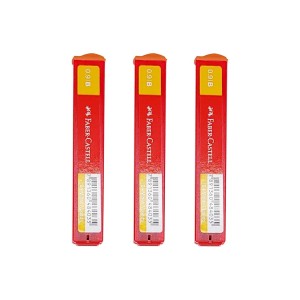 Grafites para Lapiseira 0,9 mm B Kit com 3 estojos - Faber-Castell
