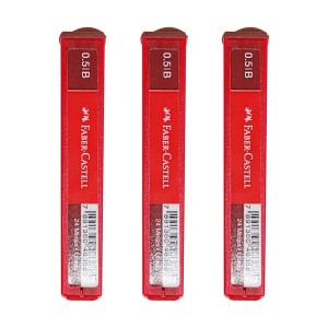 Grafites para Lapiseira 0,5 mm B Kit com 3 estojos - Faber-Castell