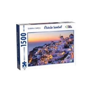 Quebra-cabeça 1500 Peças Grécia Sunset - Pais & Filhos
