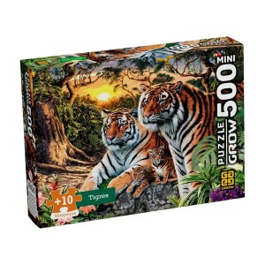 Mini Quebra-cabeça 500 peças Tigres - Grow
