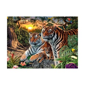 Mini Quebra-cabeça 500 peças Tigres - Grow