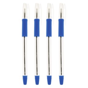 Caneta Esferográfica Azul 0.7mm Pilot BPS-GRIP – Kit com 4 Unidades