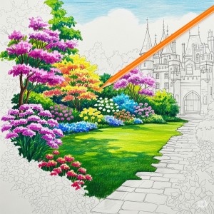 Lápis de Cor Faber-Castell 14 Cores - Kit com 12 Lápis (2 Bicolores)