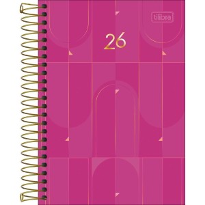 Agenda 2026 Executiva Espiral Diária 12,9 x 18,7 cm Spot Feminina - Tillibra