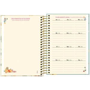 Agenda Espiral Diária 12,9 x 18,7 cm Pooh 2026 Sortida
