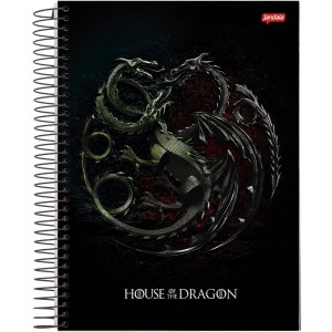 Caderno 20 Matérias Universitário Espiral House of the Dragon - Jandaia
