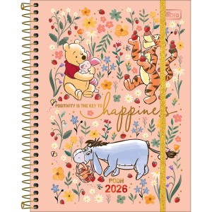 Agenda Planner 2026 Espiral 17,7 x 24 cm Pooh Sortido - Tilibra