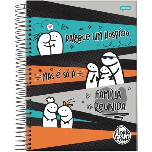 Caderno 10 Matérias Universitário Espiral Flork - Jandaia