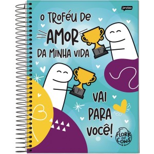 Caderno 10 Matérias Universitário Espiral Flork - Jandaia