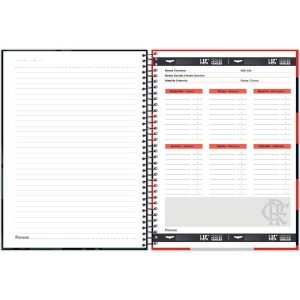 Caderno 10 Matérias Universitário Espiral Flamengo - Foroni