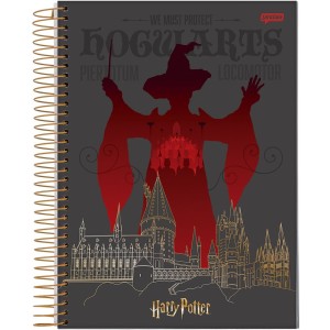 Caderno 10 Matérias Universitário Espiral Harry Potter - Jandaia