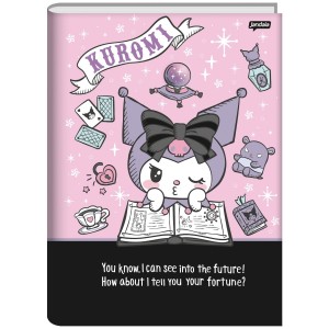 Caderno Brochurão Capa Dura Kuromi 80 Folhas - Jandaia