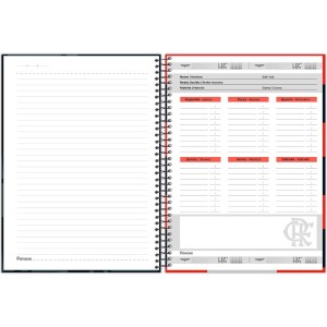 Caderno 1 Matéria Universitário Espiral Flamengo - Foroni