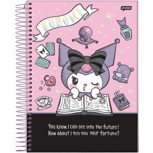 Caderno 1 Matéria Universitário Espiral Kuromi - Jandaia